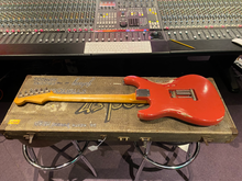 Load image into Gallery viewer, 1961 Fender Stratocaster Fiesta Red 1 Artist Owner! Original Sales Receipt, Hang Tag, Case! 60s Vintage Guitar!
