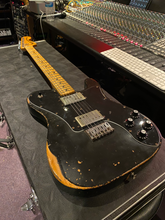 Load image into Gallery viewer, 1974 Fender Telecaster Deluxe Black HH Vintage 70s USA American Electric Guitar Heavy Relic

