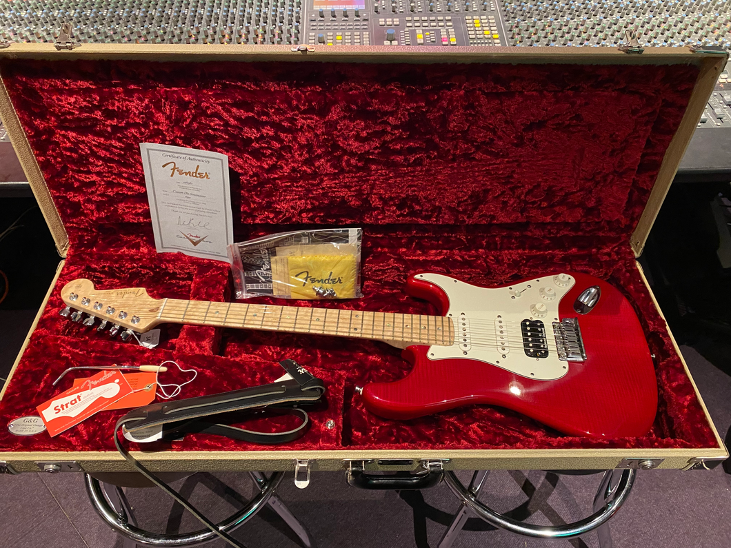 Fender Custom Shop Deluxe Stratocaster HSS AAA Flame Candy Apple Red Birdseye Figured Neck USA American Guitar