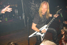 Load image into Gallery viewer, ESP custom Alexi Laiho Signature Sawtooth Flying V artist owned by Andy Sneap (Sabbat, Hell, Judas Priest)
