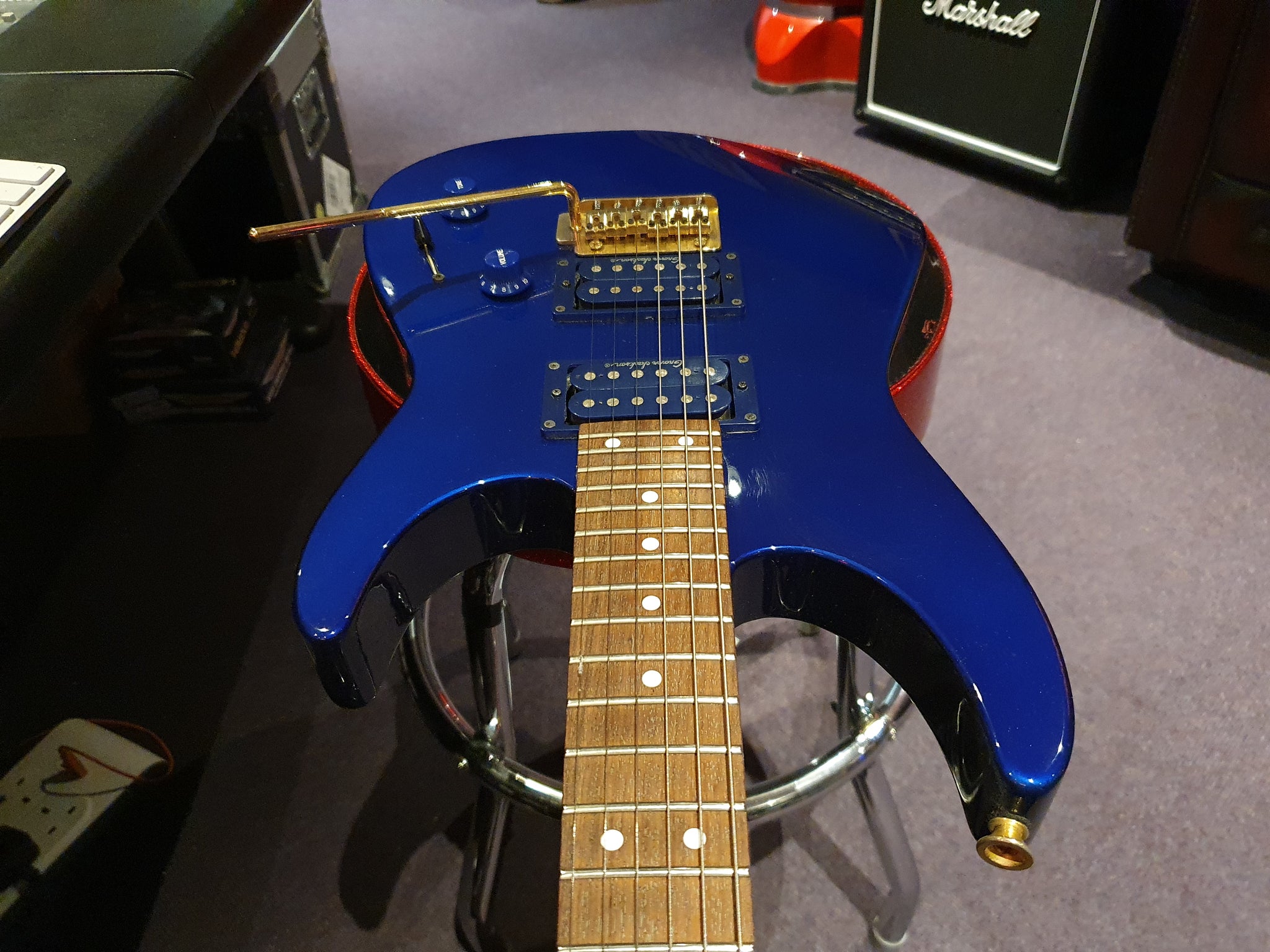 Grover Jackson Japanese Dinky San Dimas Style MIJ Strat Blue Gold Hard –  Essex Recording Studios