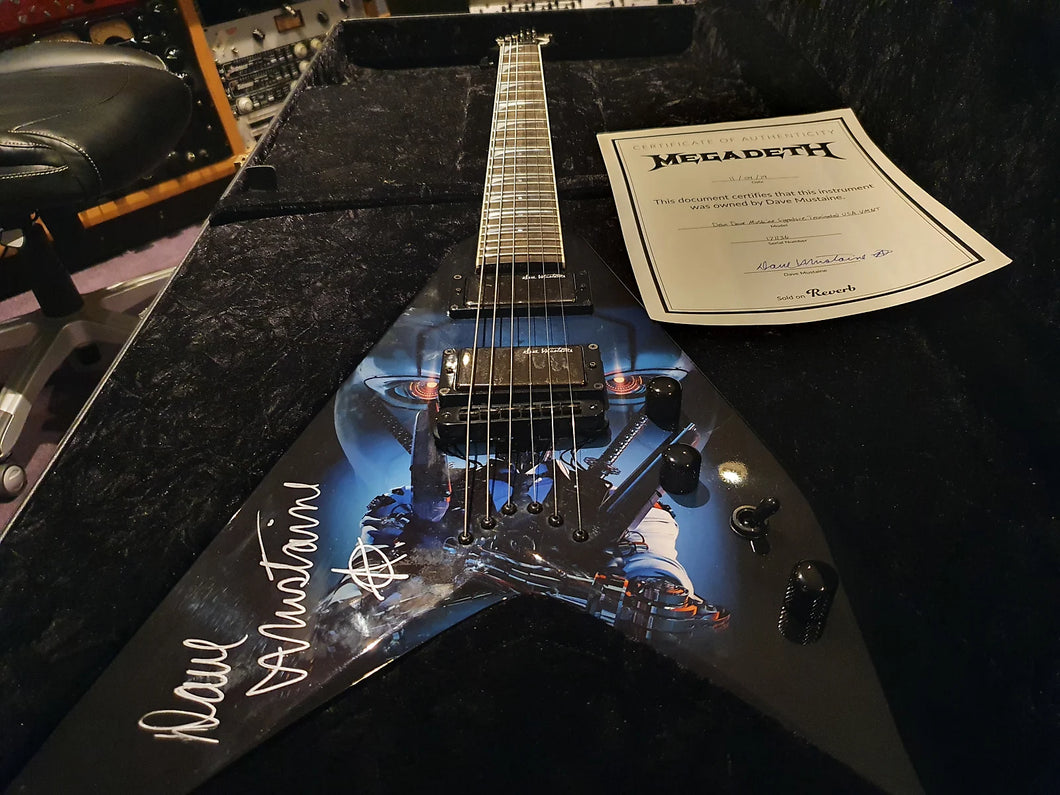 Dave Mustaine's Personally Owned #1 Megadeth Signed Tour Dean USA Custom Shop VMNT Flying King V kv1