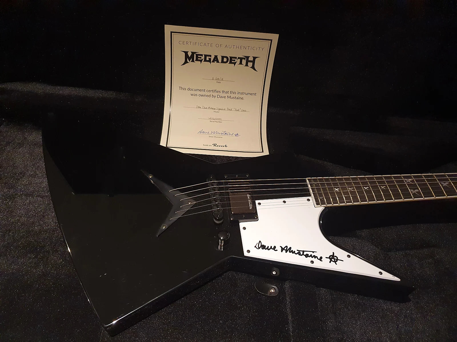 Dave Mustaine's Personally Owned Megadeth Dean Punk Zero Explorer Stage  Played & Artist Signed!